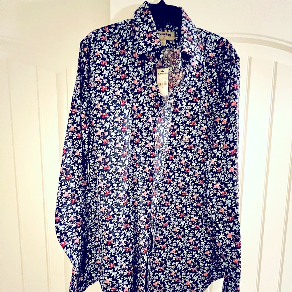 Express Men’s shirt with nice  floral pattern